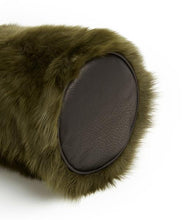 画像をギャラリービューアに読み込む, Drawstring Shearling Bag with 2 Way Shoulder Strap - L / Olive Shearling & Black - (ki:ts)