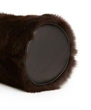 画像をギャラリービューアに読み込む, Drawstring Shearling Bag with 2 Way Shoulder Strap - L / Brown Shearling & Black - (ki:ts)