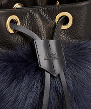 画像をギャラリービューアに読み込む, Drawstring Shearling Bag with 2 Way Shoulder Strap - S / Navy Shearling & Black - (ki:ts)