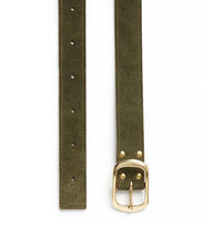 画像をギャラリービューアに読み込む, Suede Contrast Belt - 30 / Olive & Tan - (ki:ts)