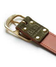 画像をギャラリービューアに読み込む, Suede Contrast Belt - 30 / Olive & Tan - (ki:ts)
