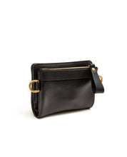 画像をギャラリービューアに読み込む, Fold Purse with shoulder strap / Black - (ki:ts)