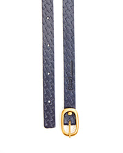 画像をギャラリービューアに読み込む, Plait Emboss Narrow Belt / Navy - (ki:ts)