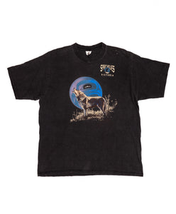 Vintage 80’s ‘Howling Wolf’ Tee / T22 / Washed Black / L - SEARCH&DESTROY