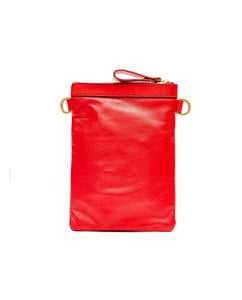 Fold Purse with shoulder strap / Cherry Red - (ki:ts)