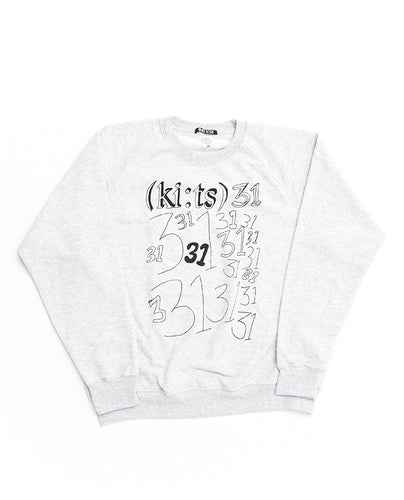 31 31 31 Sweatshirt / Gray - (ki:ts) x Black Score