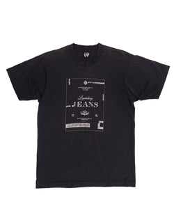 Vintage 90’s ‘Legends Jeans’ Print Tee / T50 / Washed Black / M - SEARCH&DESTROY