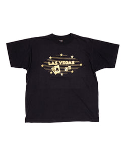 Vintage 80’s ‘Las Vegas’ Holiday Gold Print Tee / T21 / Black / L - SEARCH&DESTROY