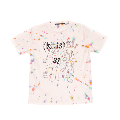 31 31 31 T-shirt Tie Dye / White - (ki:ts) x Black Score