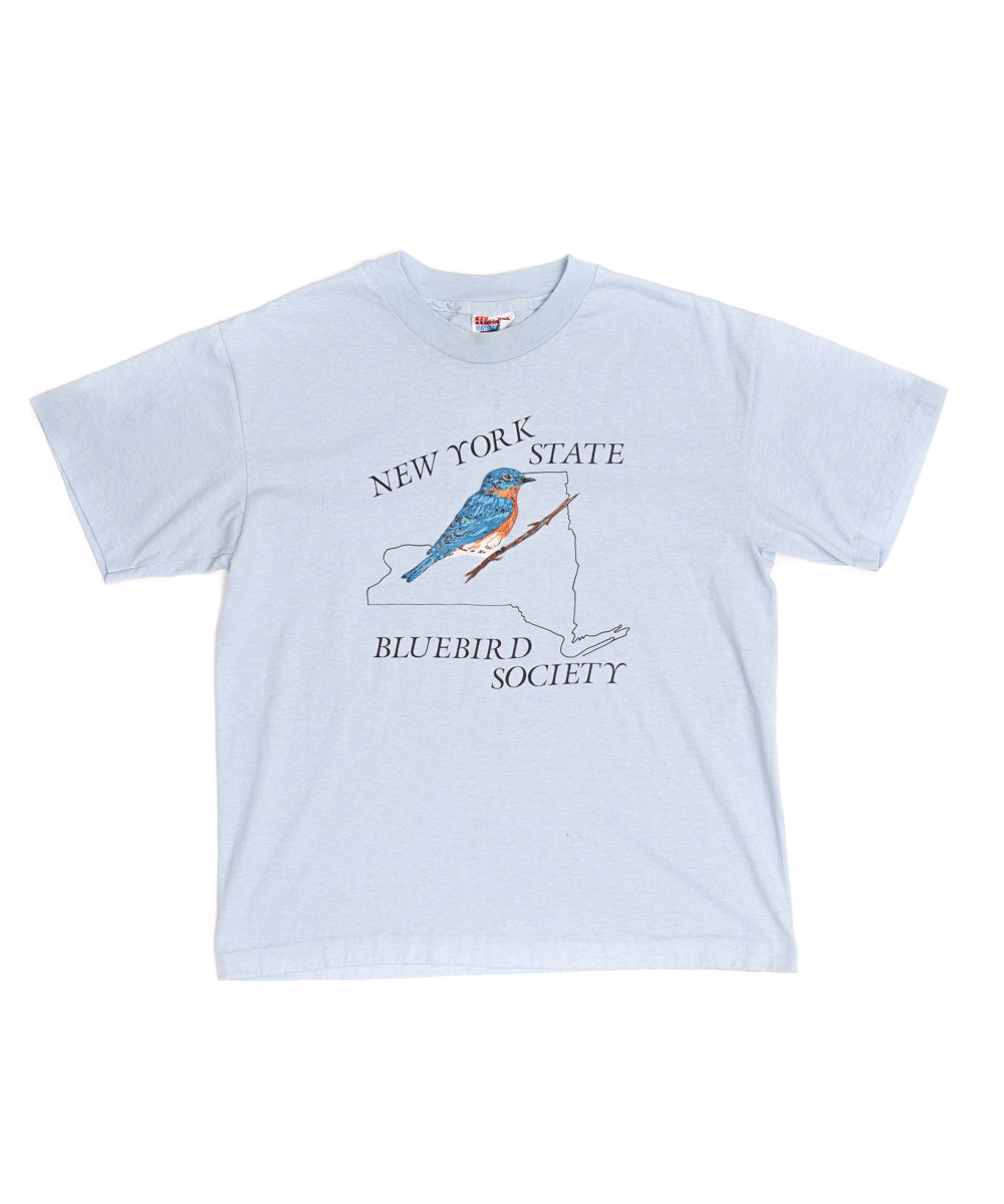 Vintage 90’s ‘New York State’ Holiday Tee / T45 / Light Blue / M - SEARCH&DESTROY