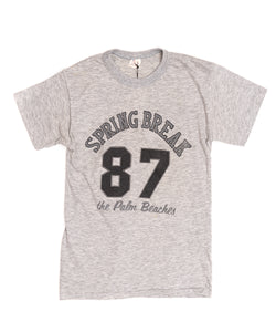 Vintage 90’s ‘Spring Break Palm Beach’ Tee / T35 / Grey Marl / XS - SEARCH&DESTROY